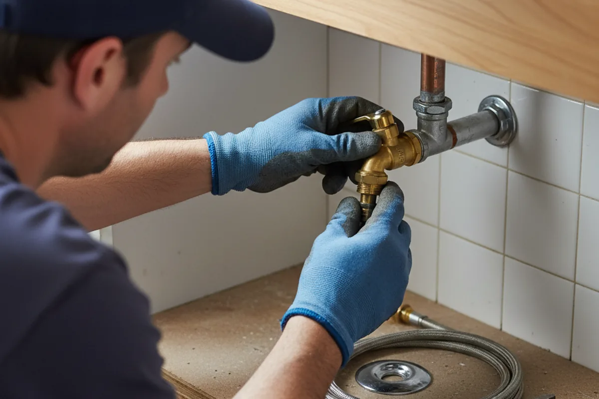 Shutoff valve and fitting work during Repiping in Roseville